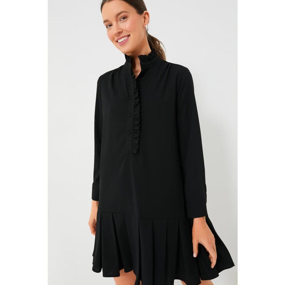NWT TUCKERNUCK Black Crepe Tate Dress Sz L - Picture 2 of 6